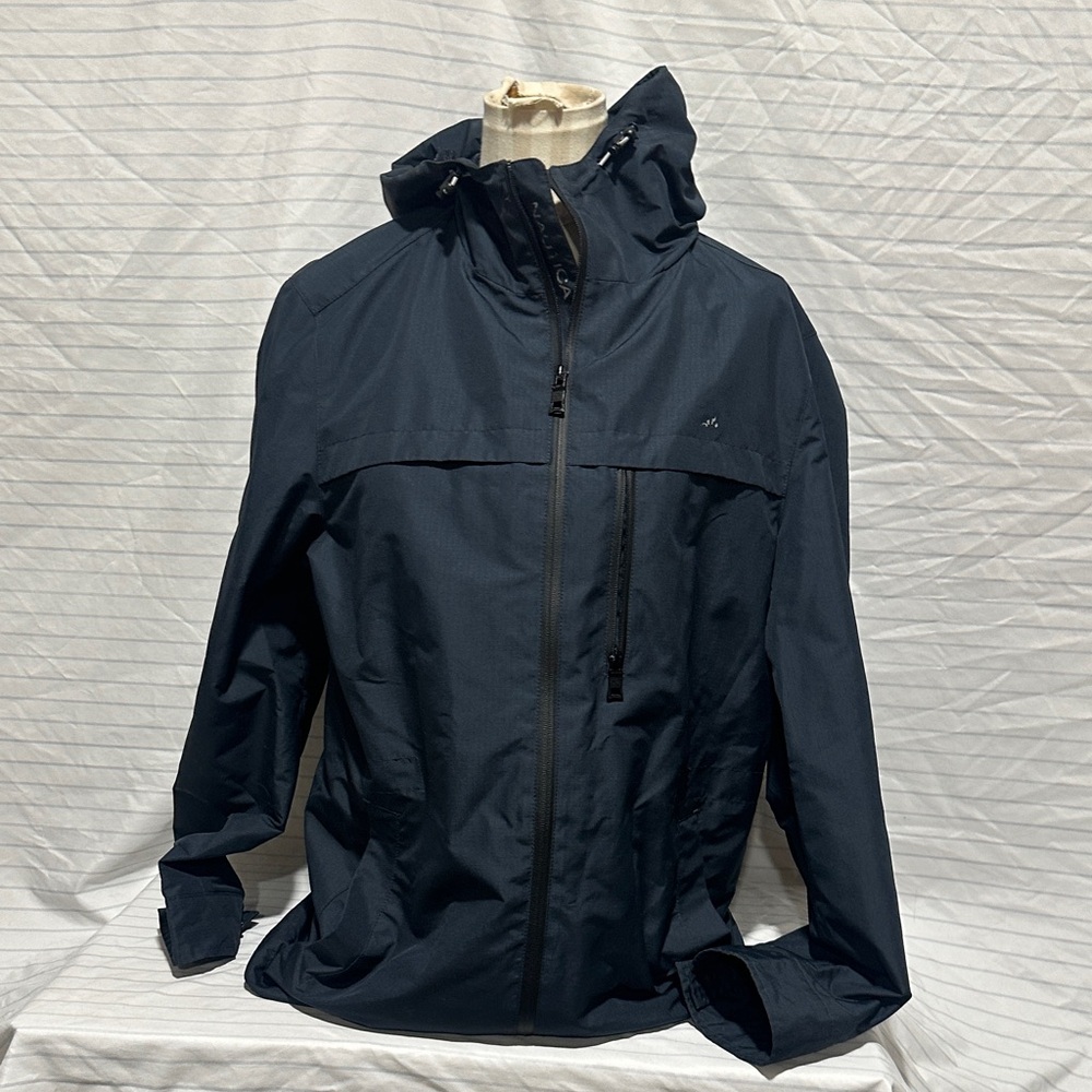 Nautica Men's Black Hooded rain/windbreaker Jacket